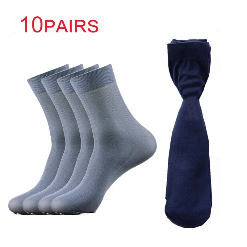 20-Pack Men's Bamboo Fiber Breathable Long Socks – Thin Stripe Black Antibacterial
(Targets high-volume searches like “m
