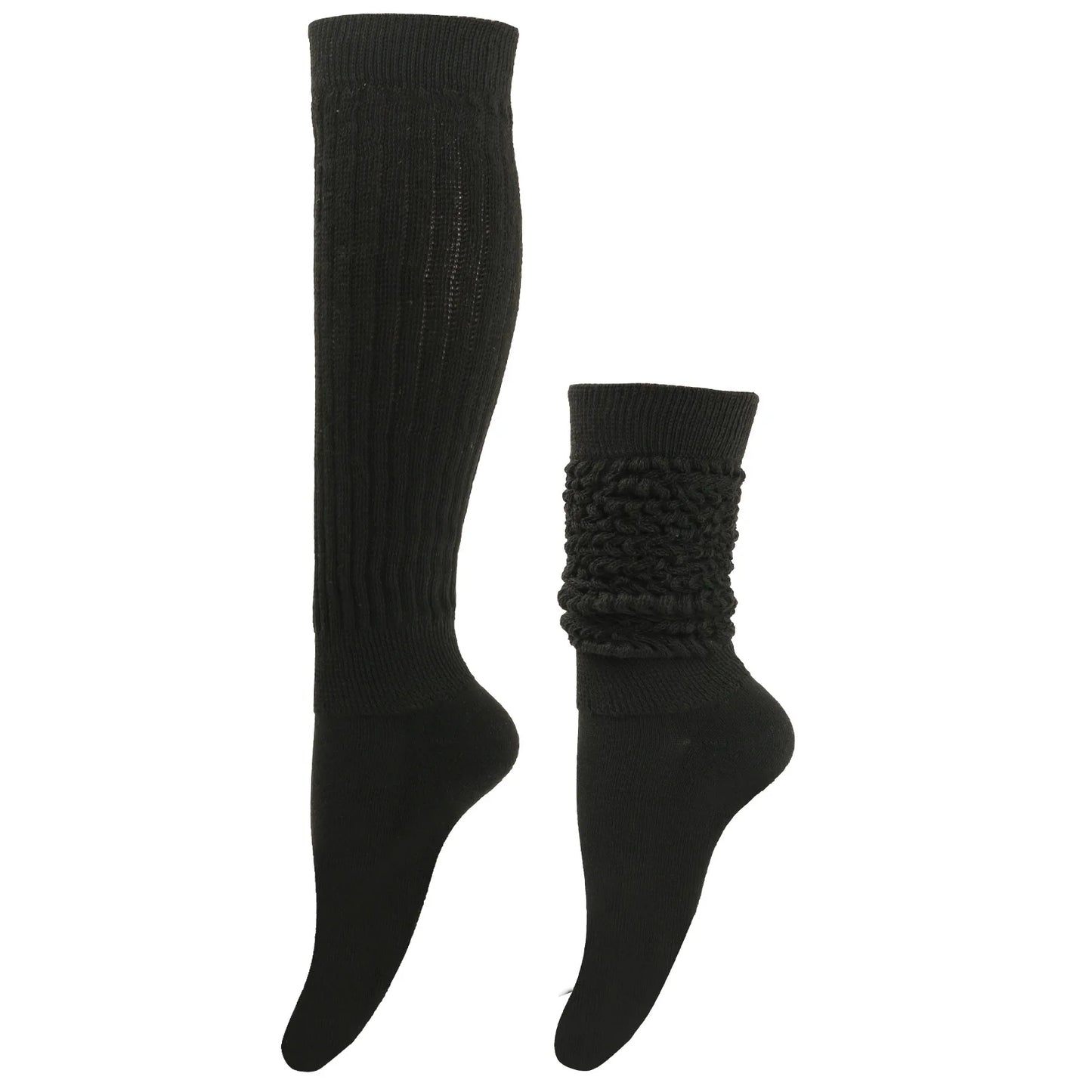 Women's Thick Thermal Knee High Slouch Socks Knit Solid Color Winter Warm Loose