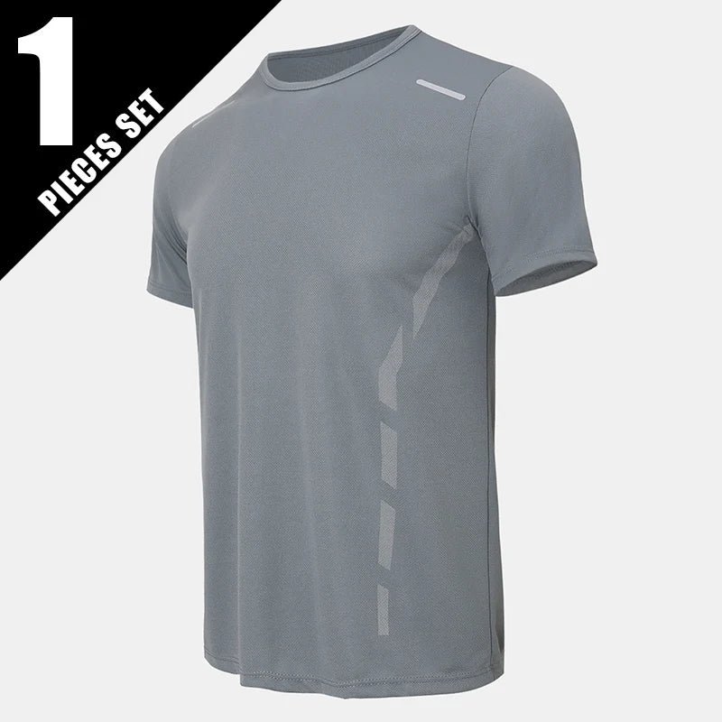 Men's Quick-Dry Short Sleeve T-Shirt – Summer Loose Fit Breathable Athletic Tee for Gym, Running & Casual Wear – 1/4 Pack
