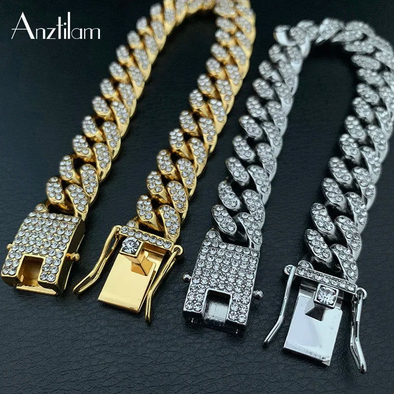 Men's Iced Out Miami Cuban Link Bracelet - Full AAA CZ Pave Bling Hip Hop Gold Chain Jewelry - 51g Heavy
(~105 characters – Targets top searches