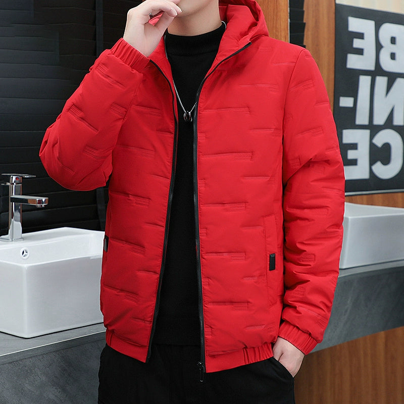 Men's Winter Down Jacket 2025 - Thickened Puffer Coat Loose Fit Stand Collar Warm Cotton Blend Outwear