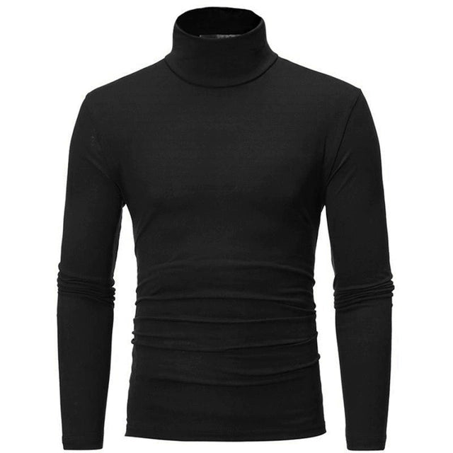 Women's Slim Fit Half High Neck Long Sleeve Top - Solid Color Pure Comfort Tee
