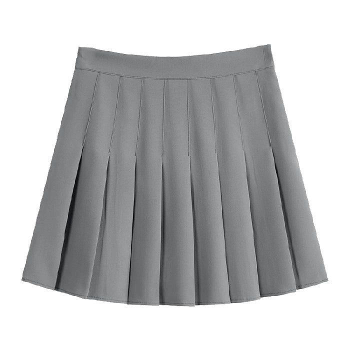 Women's Super Short Pleated Mini Skirt with Built-in Shorts - Sexy JK Style Lined Pantskirt Hot Girl Fashion