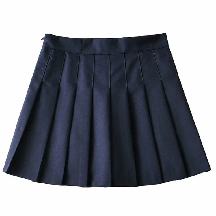 Women's Super Short Pleated Mini Skirt with Built-in Shorts - Sexy JK Style Lined Pantskirt Hot Girl Fashion