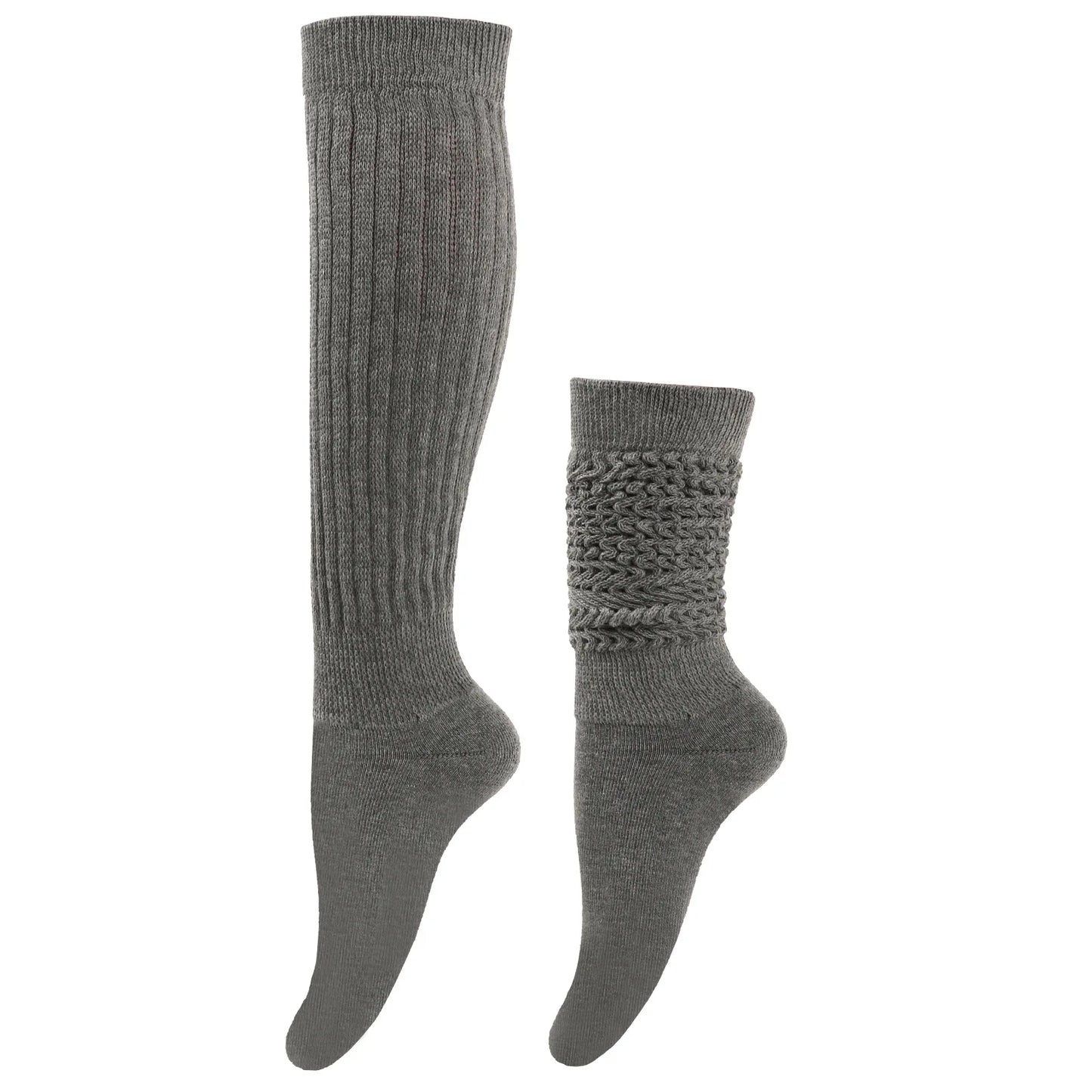 Women's Thick Thermal Knee High Slouch Socks Knit Solid Color Winter Warm Loose