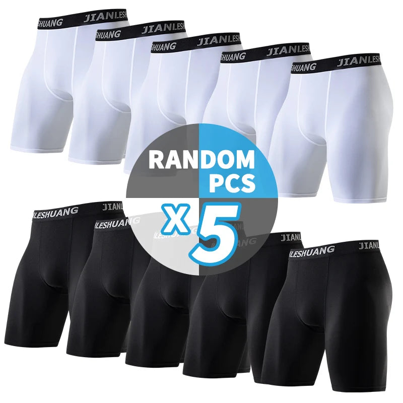 Men's Sports Long Boxer Shorts Pack – Running Basketball Training Underwear Multi-Size