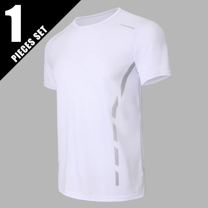 Men's Quick-Dry Short Sleeve T-Shirt – Summer Loose Fit Breathable Athletic Tee for Gym, Running & Casual Wear – 1/4 Pack
