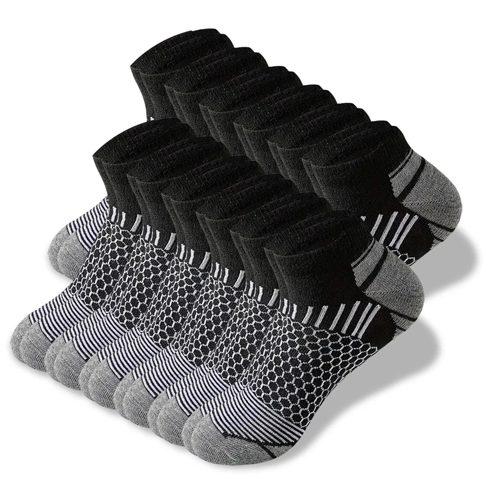 6/12 Pairs Men's Colorful Low-Cut Ankle Socks - Soft Breathable Cotton Blend Casual & Business Short Socks - Black, White & Fashion Colors
(~110 characters – perfect for Google