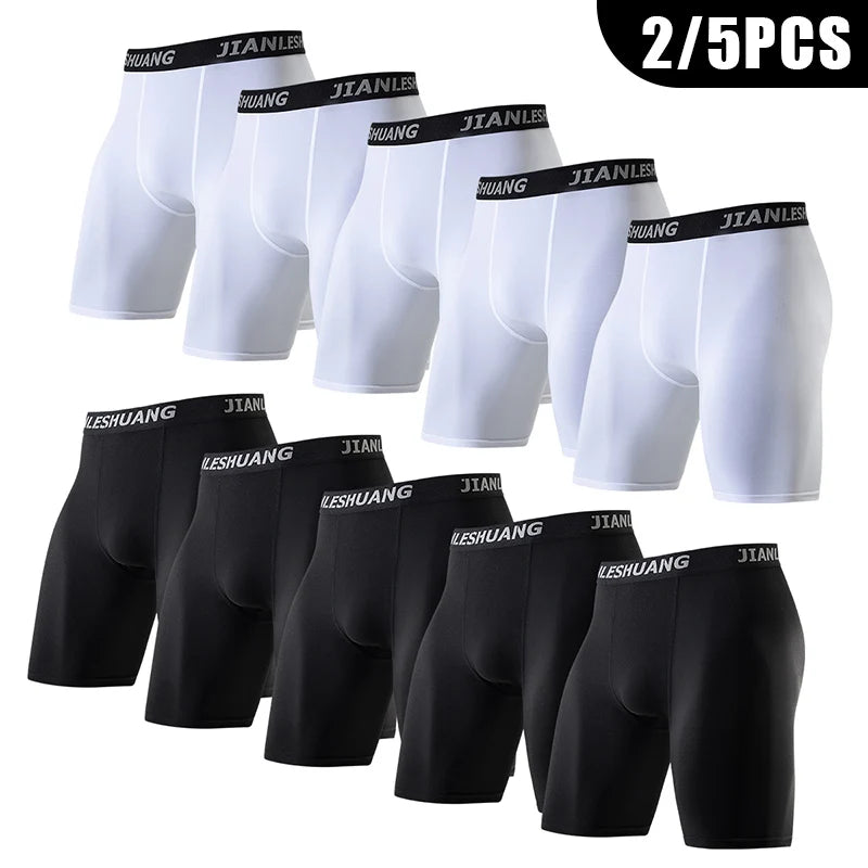 Men's Sports Long Boxer Shorts Pack – Running Basketball Training Underwear Multi-Size