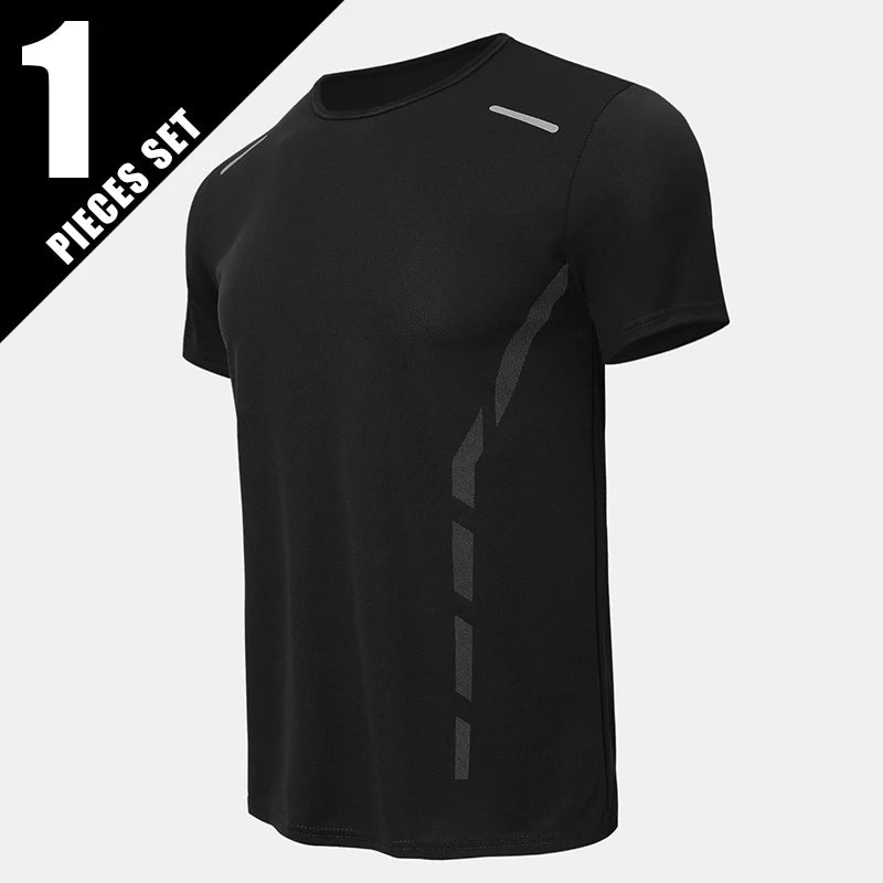 Men's Quick-Dry Short Sleeve T-Shirt – Summer Loose Fit Breathable Athletic Tee for Gym, Running & Casual Wear – 1/4 Pack