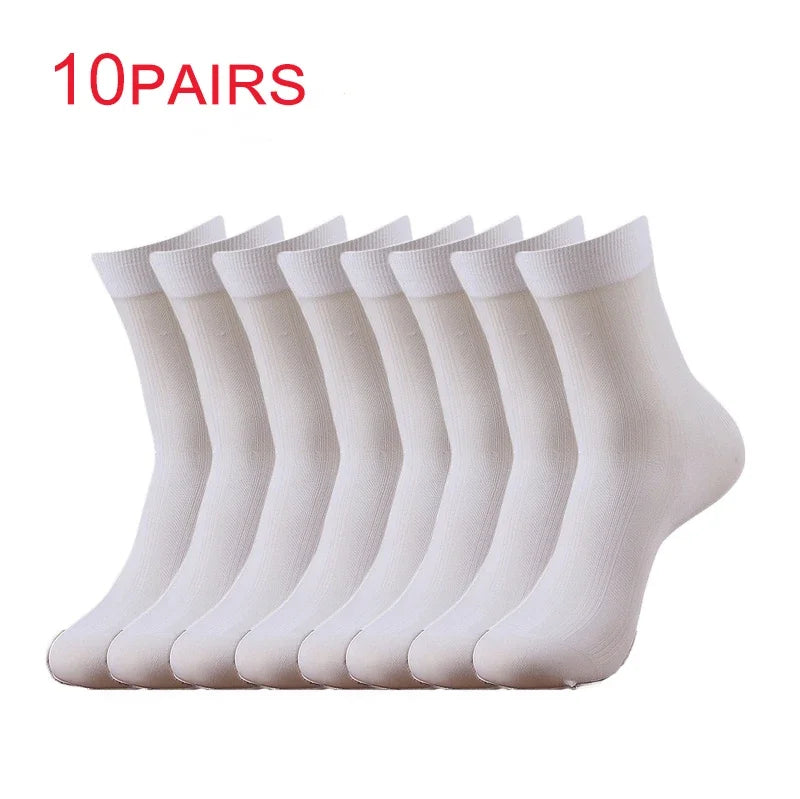 20-Pack Men's Bamboo Fiber Breathable Long Socks – Thin Stripe Black Antibacterial
(Targets high-volume searches like “m