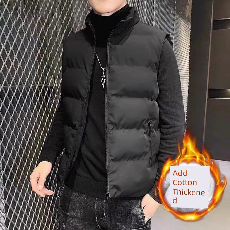 Men's Winter Down Jacket 2025 - Thickened Puffer Coat Loose Fit Stand Collar Warm Cotton Blend Outwear