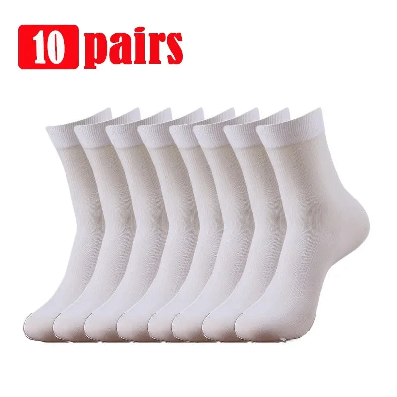 20-Pack Men's Bamboo Fiber Breathable Long Socks – Thin Stripe Black Antibacterial
(Targets high-volume searches like “m
