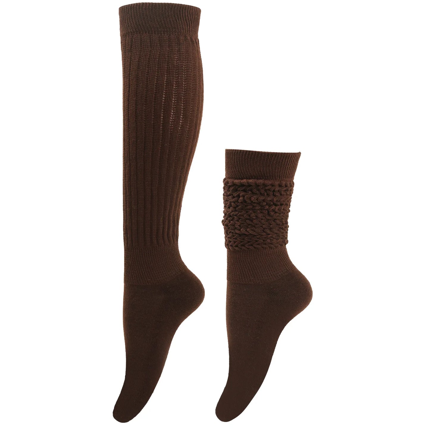 Women's Thick Thermal Knee High Slouch Socks Knit Solid Color Winter Warm Loose