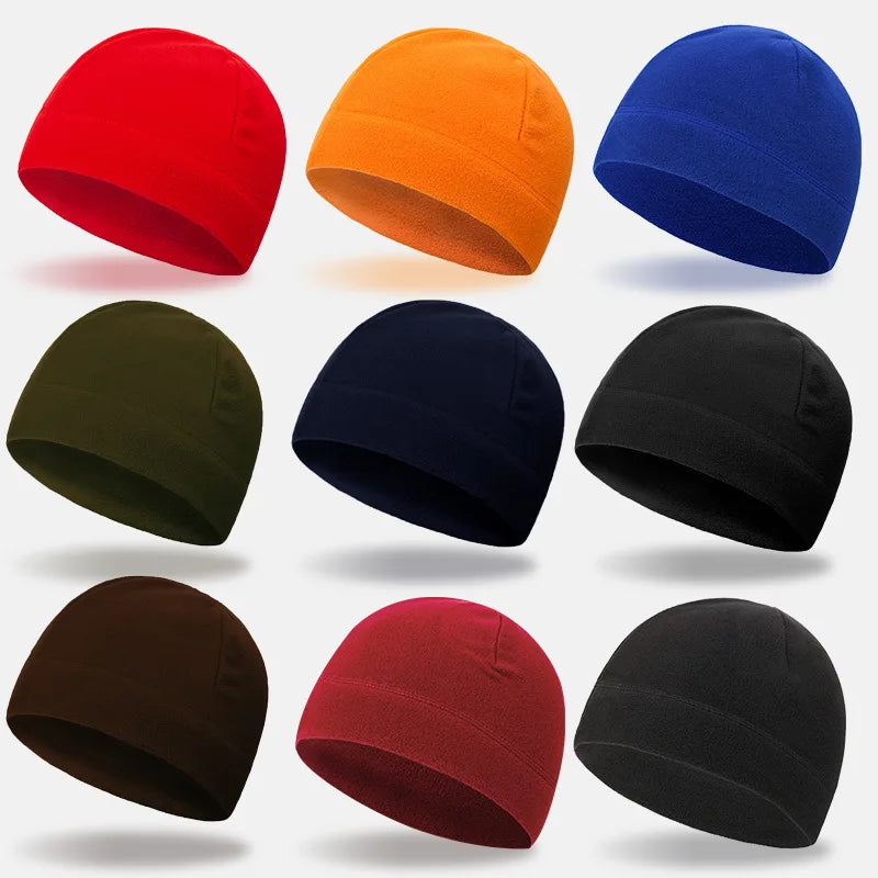 Winter Fleece Helmet Liner Beanie Men Women Thermal Cycling Ski Hiking Running