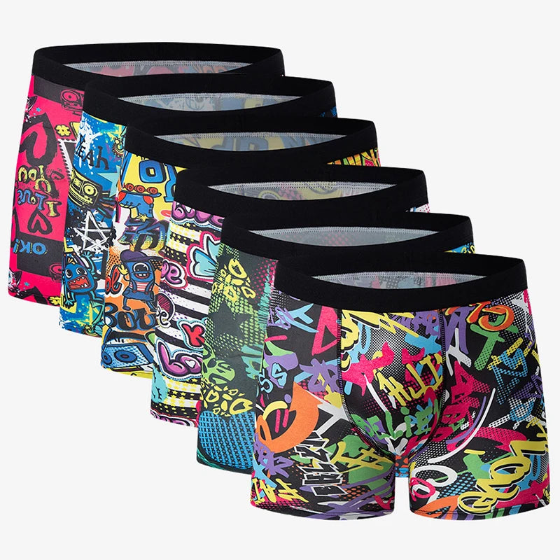 4/5/10 Pcs Fashionable Men's Long Underwear Casual Boyshort Youth Sports Shorts Comfortable Breathable Stretch Shorts Underwear