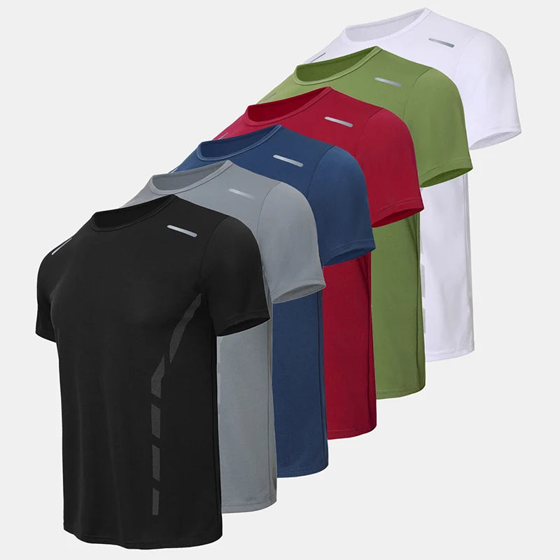 Men's Quick-Dry Short Sleeve T-Shirt – Summer Loose Fit Breathable Athletic Tee for Gym, Running & Casual Wear – 1/4 Pack
