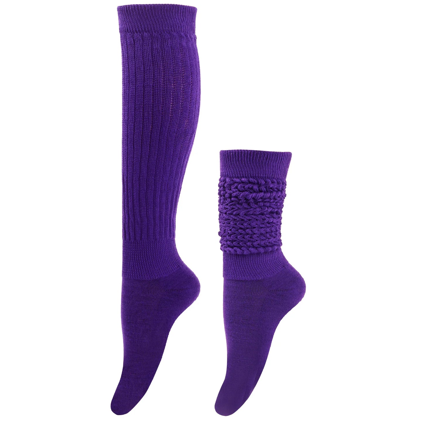 Women's Thick Thermal Knee High Slouch Socks Knit Solid Color Winter Warm Loose