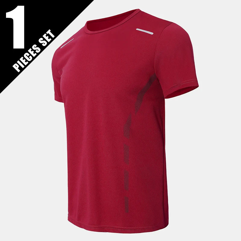 Men's Quick-Dry Short Sleeve T-Shirt – Summer Loose Fit Breathable Athletic Tee for Gym, Running & Casual Wear – 1/4 Pack