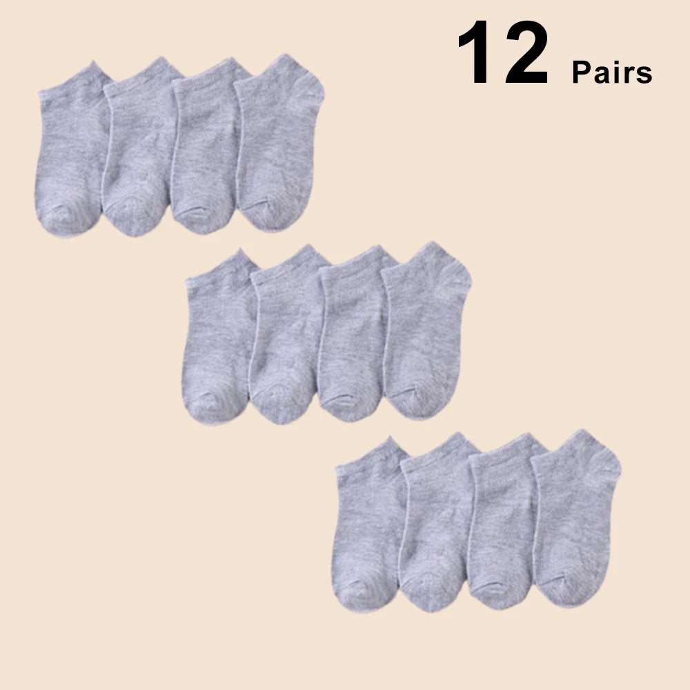 10/12/20/40 Pairs Men's Ankle Socks Solid Color Low Cut Boat Socks Non-Pilling Breathable