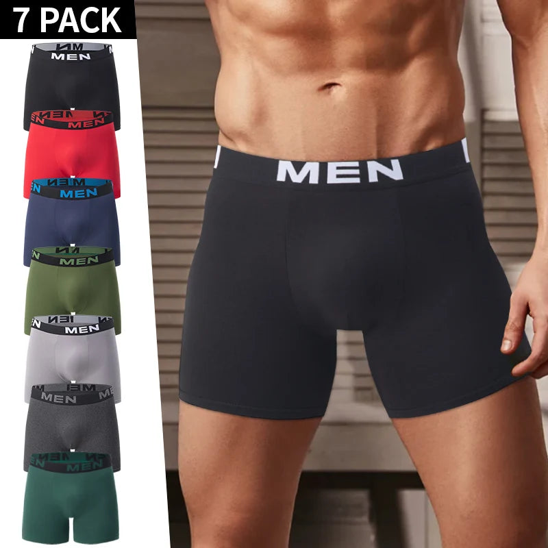4/5/10 Pcs Fashionable Men's Long Underwear Casual Boyshort Youth Sports Shorts Comfortable Breathable Stretch Shorts Underwear
