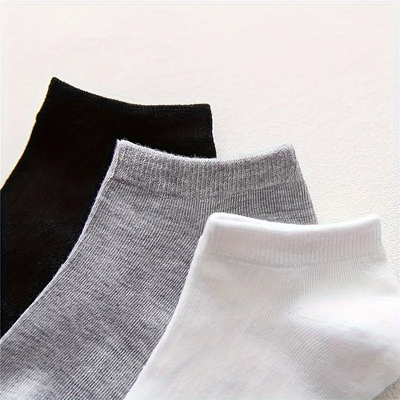 10-60 Pairs Unisex Solid Color Socks | Soft Breathable Cotton Crew Socks Bulk Pack