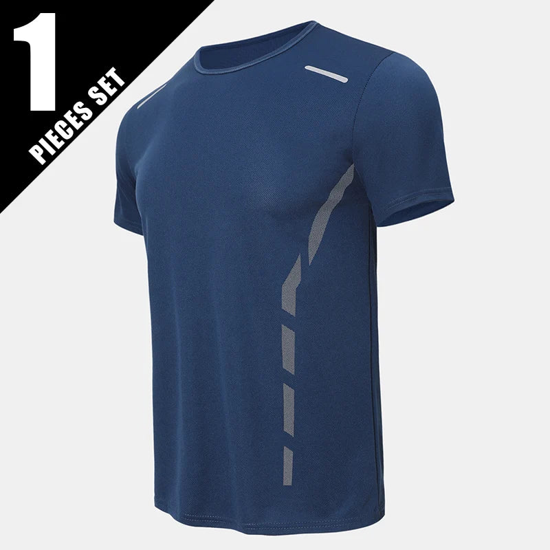 Men's Quick-Dry Short Sleeve T-Shirt – Summer Loose Fit Breathable Athletic Tee for Gym, Running & Casual Wear – 1/4 Pack