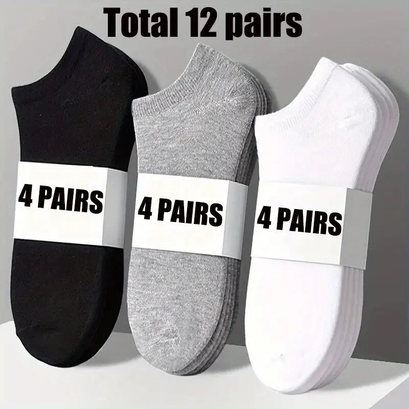 10-60 Pairs Unisex Solid Color Socks | Soft Breathable Cotton Crew Socks Bulk Pack