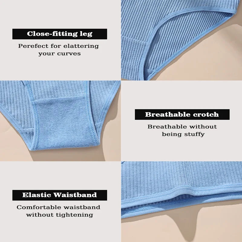 3 Pack Plus Size Seamless Cotton Panties Women - Breathable Large Size No Show Briefs Soft Comfortable Underwear