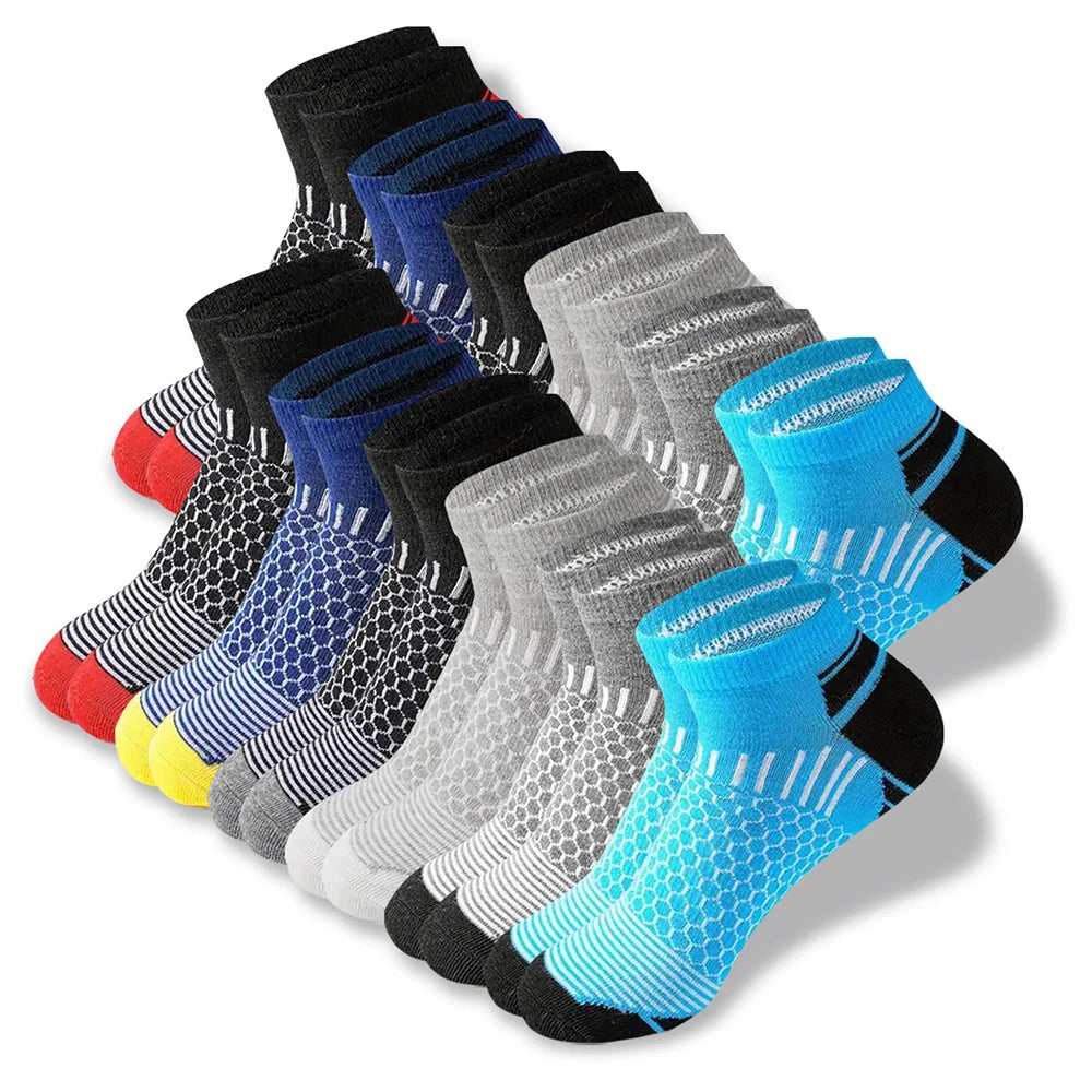 6/12 Pairs Men's Colorful Low-Cut Ankle Socks - Soft Breathable Cotton Blend Casual & Business Short Socks - Black, White & Fashion Colors
(~110 characters – perfect for Google