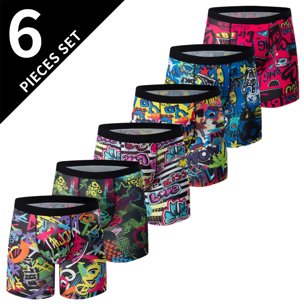 4/5/10 Pcs Fashionable Men's Long Underwear Casual Boyshort Youth Sports Shorts Comfortable Breathable Stretch Shorts Underwear