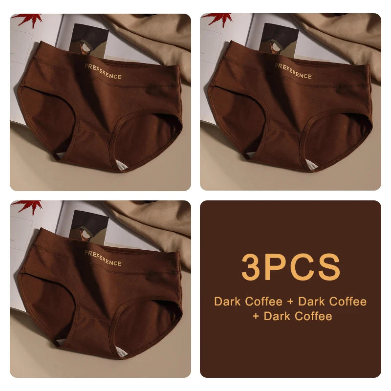 3PCS/set Fashion Seamless Women Panties Underpanties Sports Soft Female Underwear Large Size Sexy Pure Cotton Women's Intimates