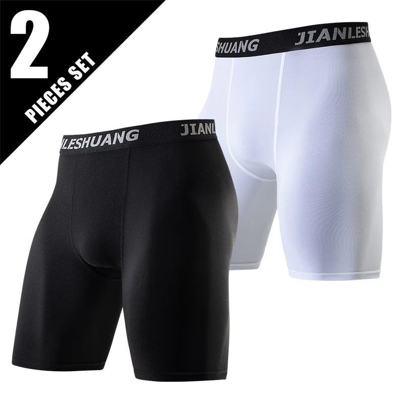 Men's Sports Long Boxer Shorts Pack – Running Basketball Training Underwear Multi-Size