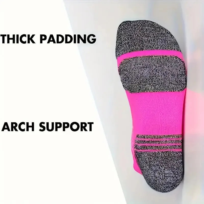 5/10 Pairs Unisex Striped Sports Socks Breathable Sweat-Absorbing Running Basketball Crew