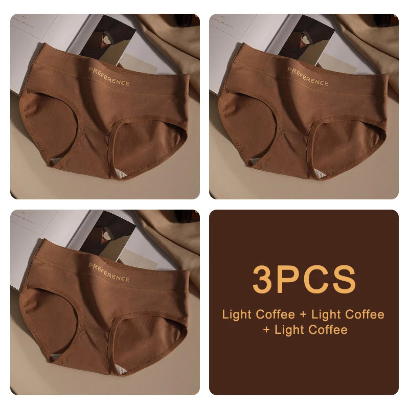 3PCS/set Fashion Seamless Women Panties Underpanties Sports Soft Female Underwear Large Size Sexy Pure Cotton Women's Intimates