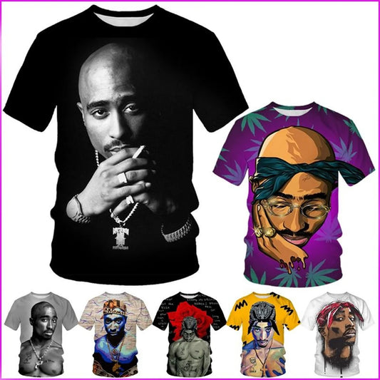 3D Printed Hip-Hop Street Rock T-Shirt Men Summer 2025 Trendy Tee