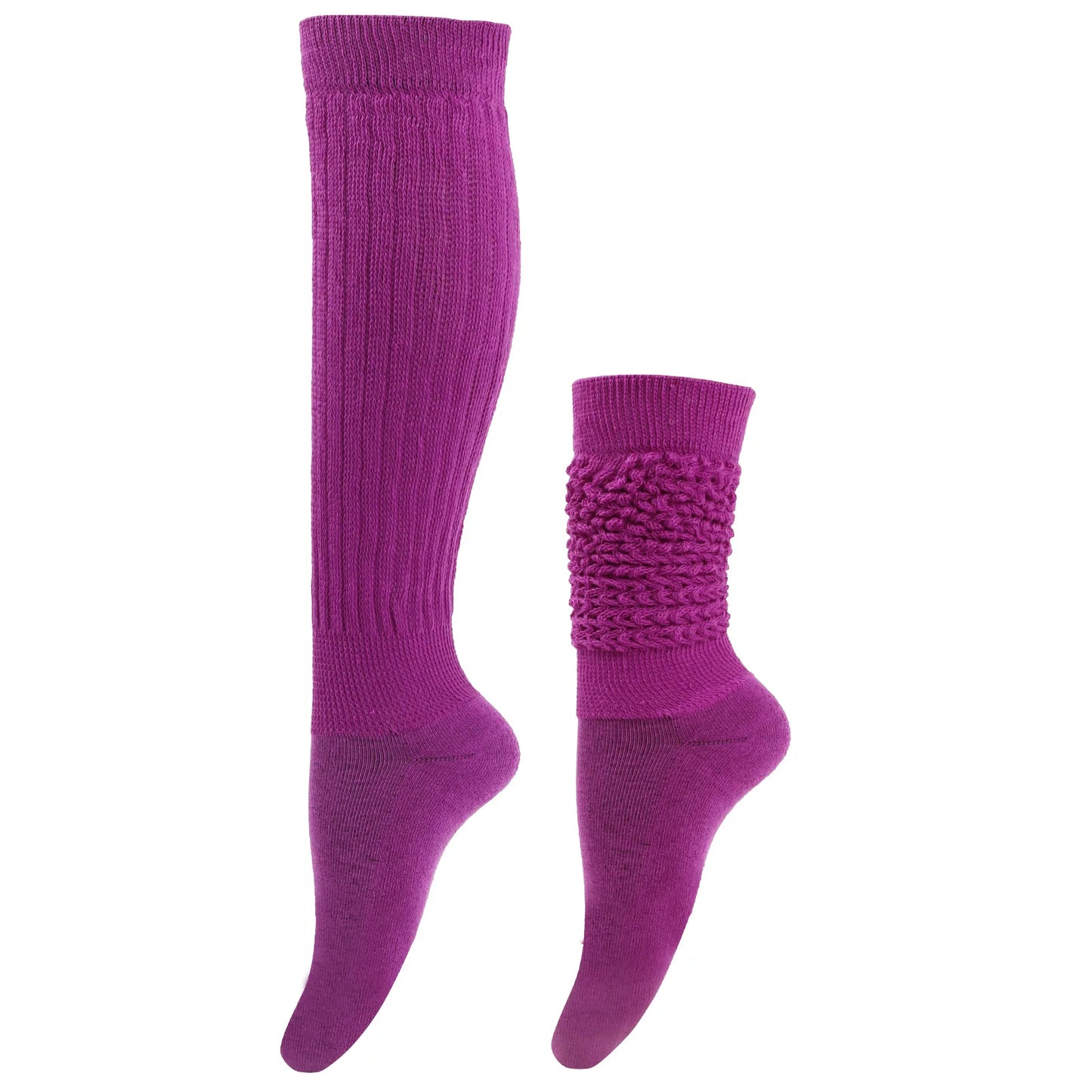 Women's Thick Thermal Knee High Slouch Socks Knit Solid Color Winter Warm Loose