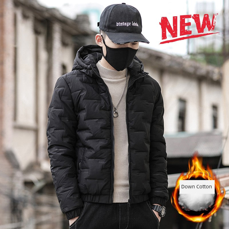 Men's Winter Down Jacket 2025 - Thickened Puffer Coat Loose Fit Stand Collar Warm Cotton Blend Outwear