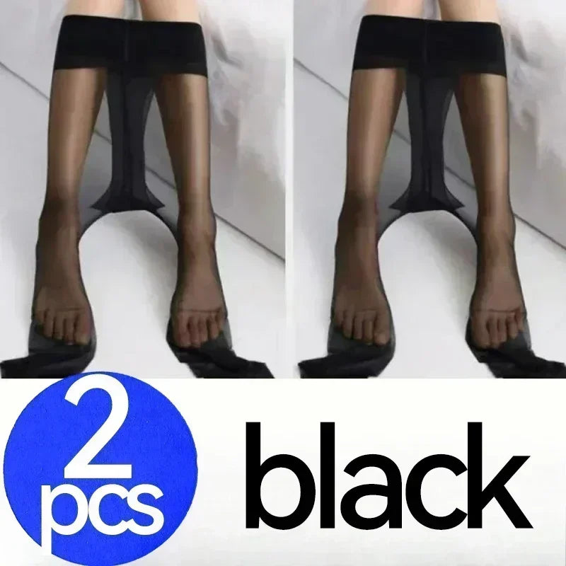 1/4 Pairs Women's Ultra Thin Tear Resistant Pantyhose Anti-Hook Sheer Tights Skin/Black