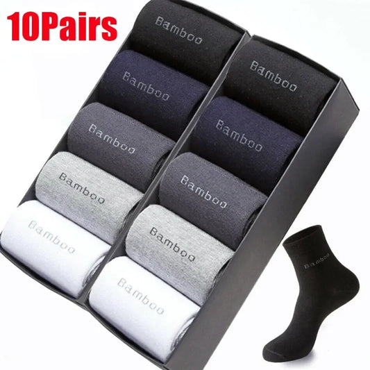20-Pack Men's Bamboo Fiber Breathable Long Socks – Thin Stripe Black Antibacterial
(Targets high-volume searches like “m