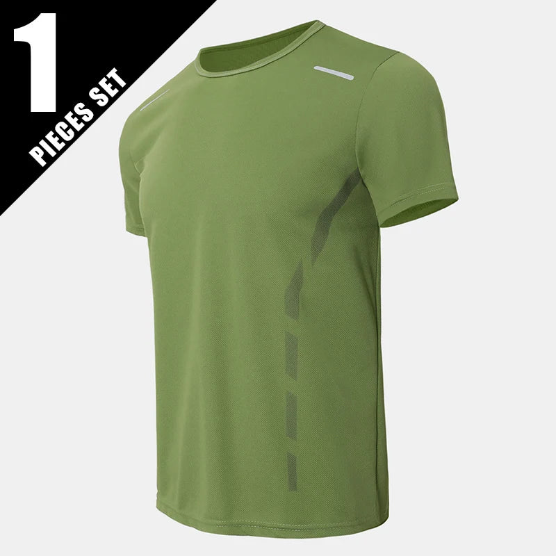 Men's Quick-Dry Short Sleeve T-Shirt – Summer Loose Fit Breathable Athletic Tee for Gym, Running & Casual Wear – 1/4 Pack